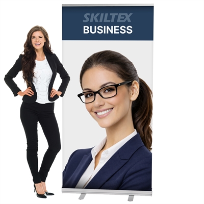 BUSINESS roll up banner inkl. print - 100 x 200 cm - Med hurtig levering