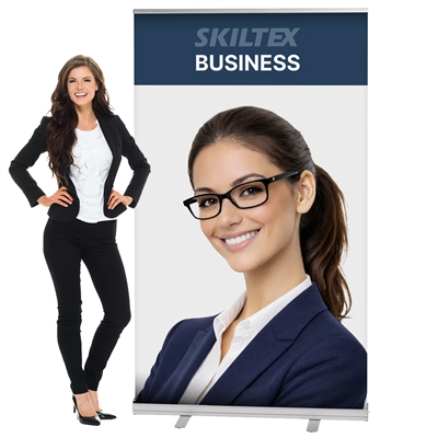 BUSINESS roll up banner inkl. print - 120 x 200 cm - Med express levering