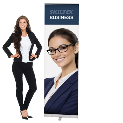 BUSINESS roll up banner inkl. print - 60 x 200 cm - Med express levering