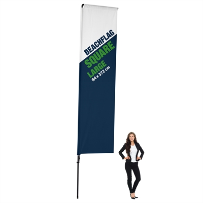 BeachFlag Square - LARGE - 84x372 cm - Inkl. print