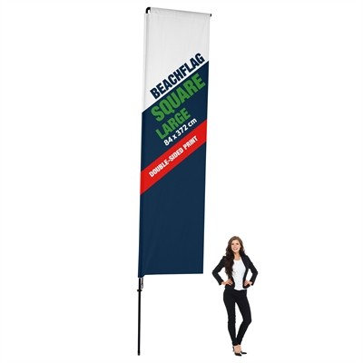 BeachFlag Square - LARGE - 84x372 cm - Inkl. print