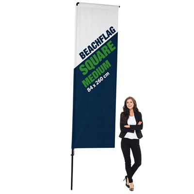 BeachFlag Square - MEDIUM - 84x260 cm - Inkl. print