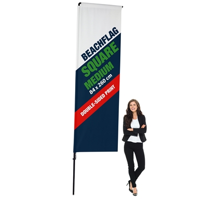BeachFlag Square - MEDIUM - 84x260 cm - Inkl. print