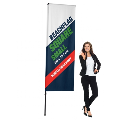 BeachFlag Square - SMALL - 60x151 cm - Inkl. print