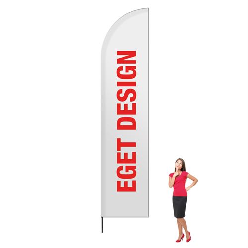 BeachFlag Bow - XL - 78x403 cm - Inkl. print