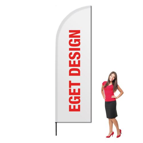 BeachFlag Bow - LARGE - 78x285 cm - Inkl. print