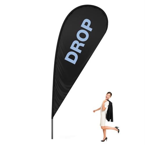 BeachFlag Drop - XL - 138x370 cm - Inkl. print