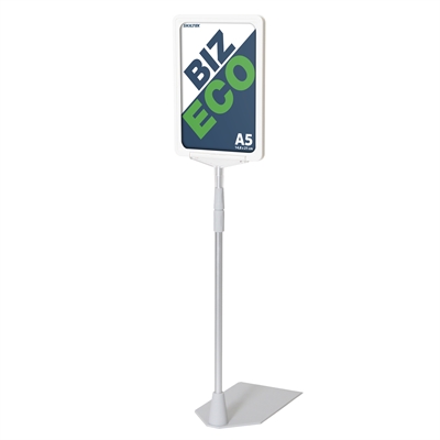 Biz ECO hvid skilteholder med plastfod - A5