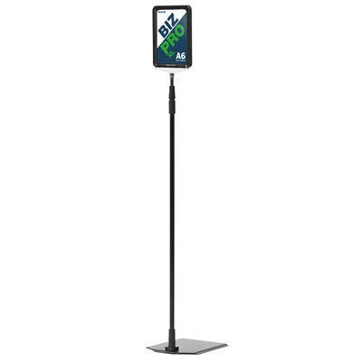 Biz Pro XL sort skilteholder med metal fod - A6