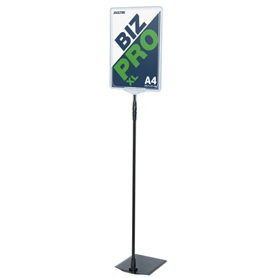 Biz Pro XL transparent skilteholder med metal fod - A4
