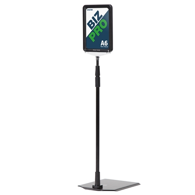 Biz Pro sort skilteholder med metal fod - A6