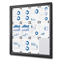 Sort BoardPro whiteboard opslagsskab - 12xA4