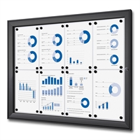 Sort BoardPro whiteboard opslagsskab - 8xA4