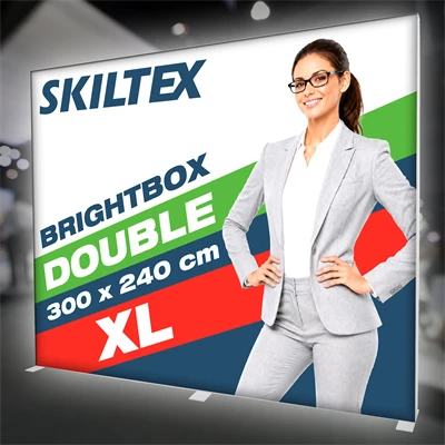 BrightBox Double XL LED Lysvæg - 300x240 cm - Inkl. print