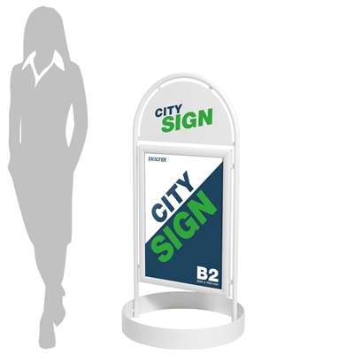 City Sign Hvid Gadeskilt - 50x70 cm