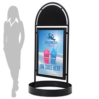 City Sign Sort Gadeskilt - 70x100 cm
