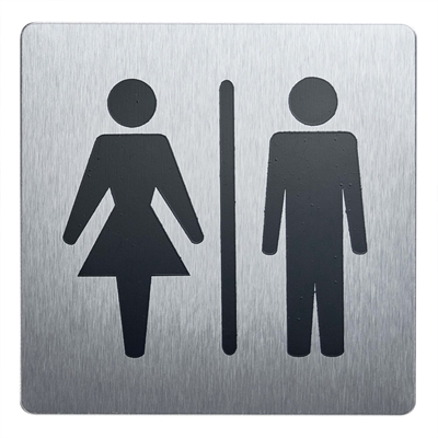 Dame/Herretoilet Pictogram - 90x90 mm