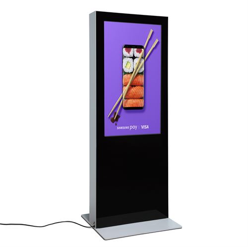 Dobbeltsidet Digital Totem Skilt - Sort