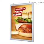 Dobbeltsiddet LED plakatramme 70 x 100 cm