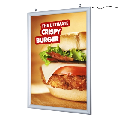 Dobbeltsiddet LED plakatramme 70 x 100 cm