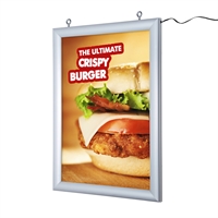 Dobbeltsiddet A2 LED plakatramme 