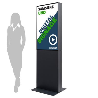Smart-Line Dobbeltsidet Totem Digital Skilt med 43" Skærm - Sort