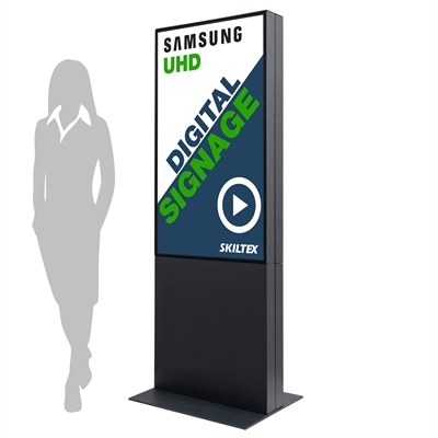 Smart-Line Dobbeltsidet Totem Digital Skilt med 50" Skærm - Sort