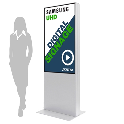 Smart-Line Dobbeltsidet Totem Digital Skilt med 50" Skærm - Hvid