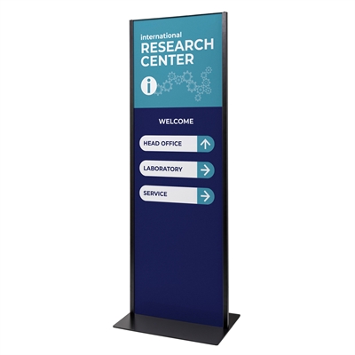 Doppelsidet Totem Stander Sort - 2 x A1 - inkl. print
