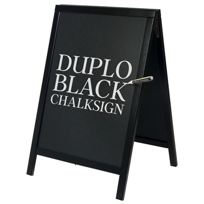 Duplo Sort kridttavle skilt