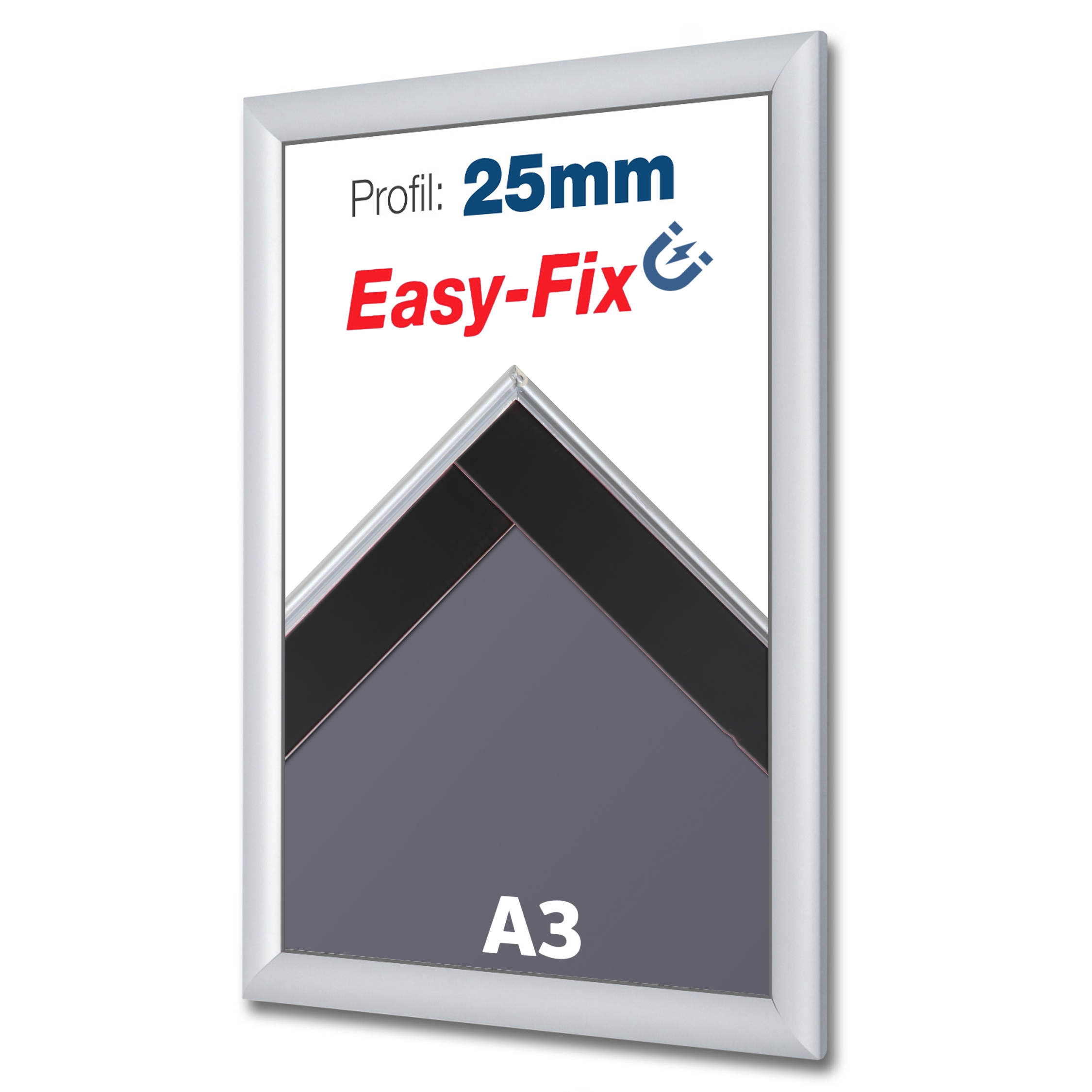 EasyFix Magnetisk Klikramme med 25mm profil - A3