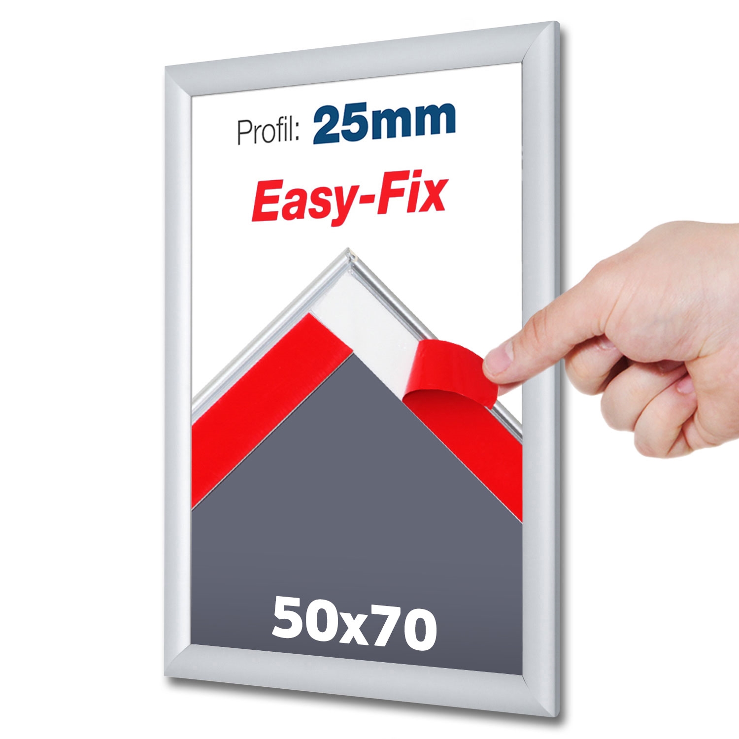 EasyFix Selvklæbende Klikramme med 25mm profil - 50x70 cm