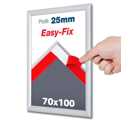 EasyFix Selvklæbende Klikramme med 25mm profil - 70x100 cm