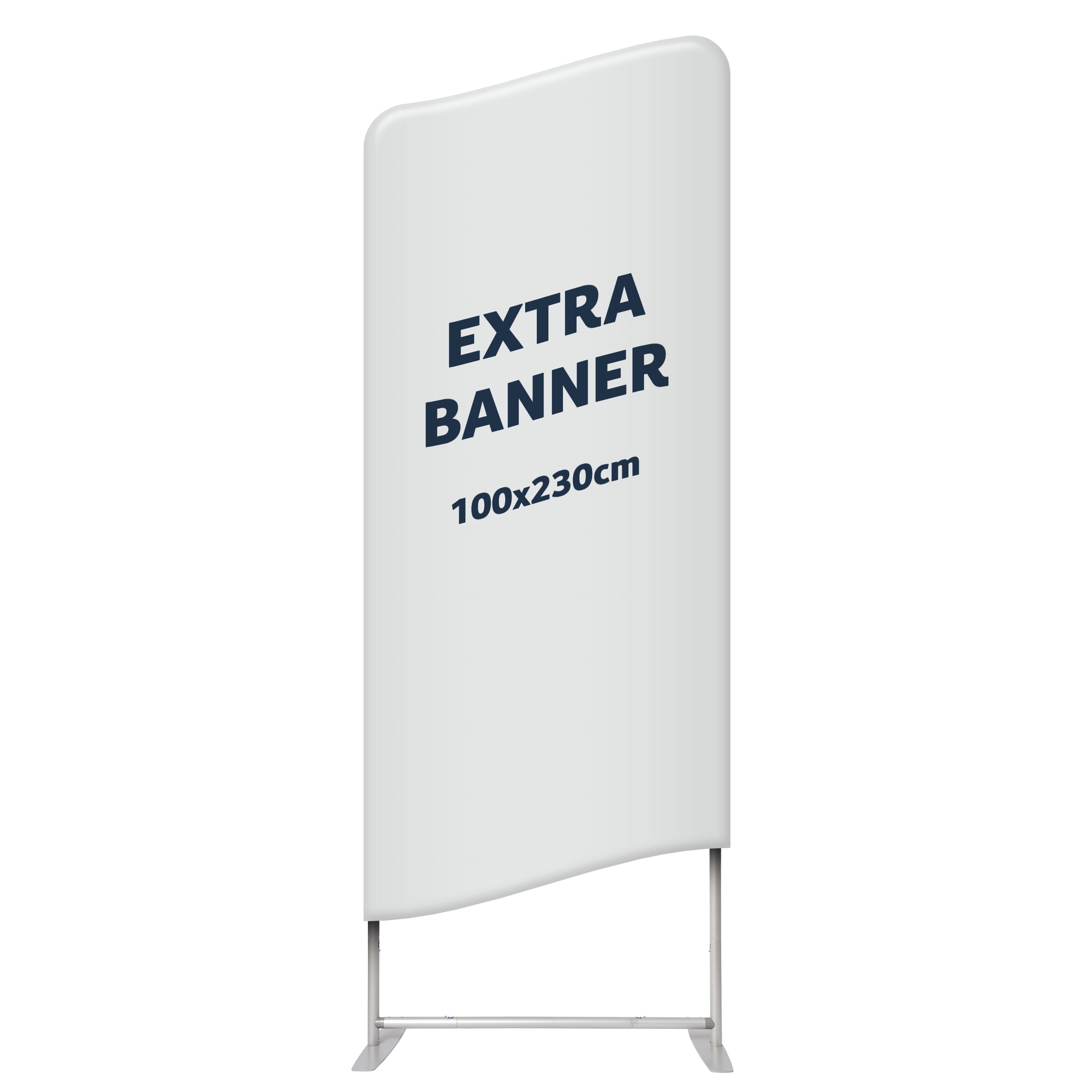 Ekstra banner til Zipper Wall Straight - 100x230 cm - Inkl. print på én side