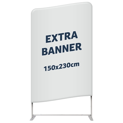 Ekstra banner til Zipper Wall Straight - 150x230 cm - Inkl. print på begge sider