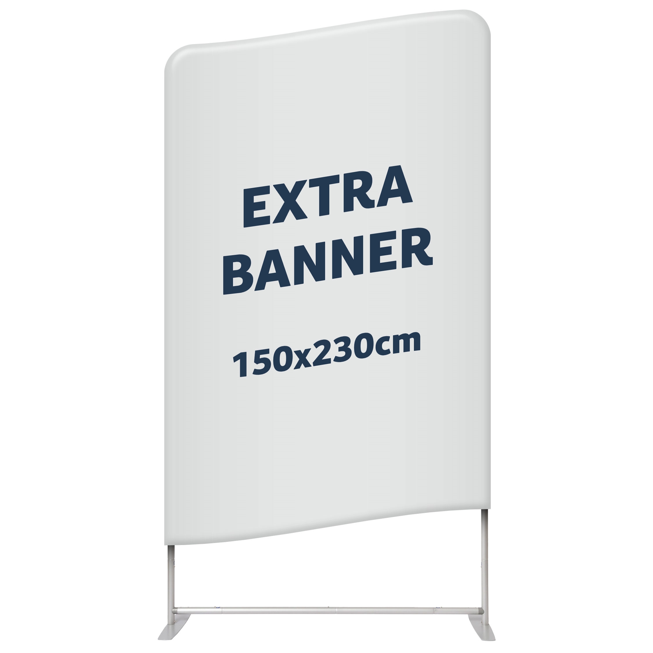 Ekstra banner til Zipper Wall Straight - 150x230 cm - Inkl. print på begge sider