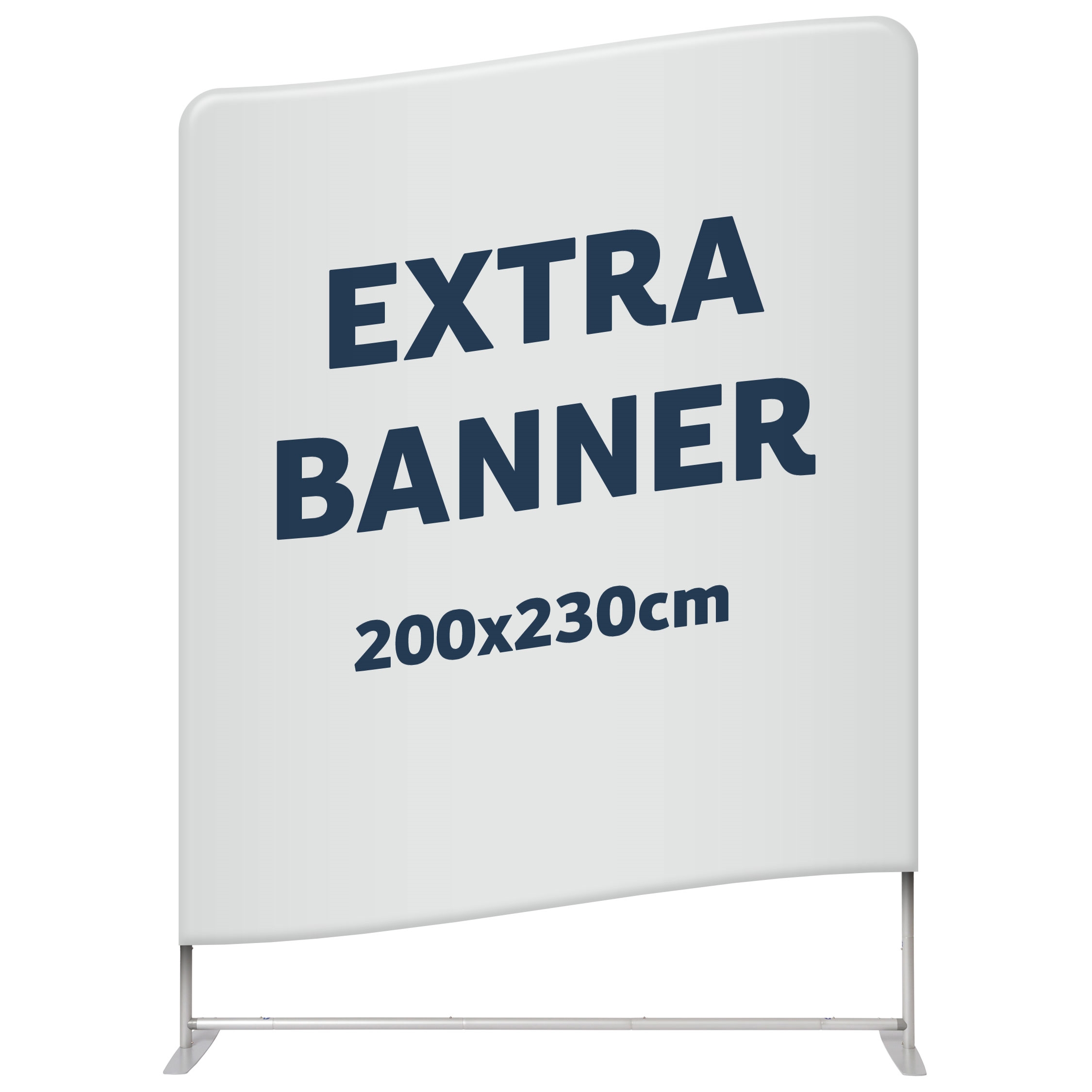Ekstra banner til Zipper Wall Straight - 200x230 cm - Inkl. print på begge sider