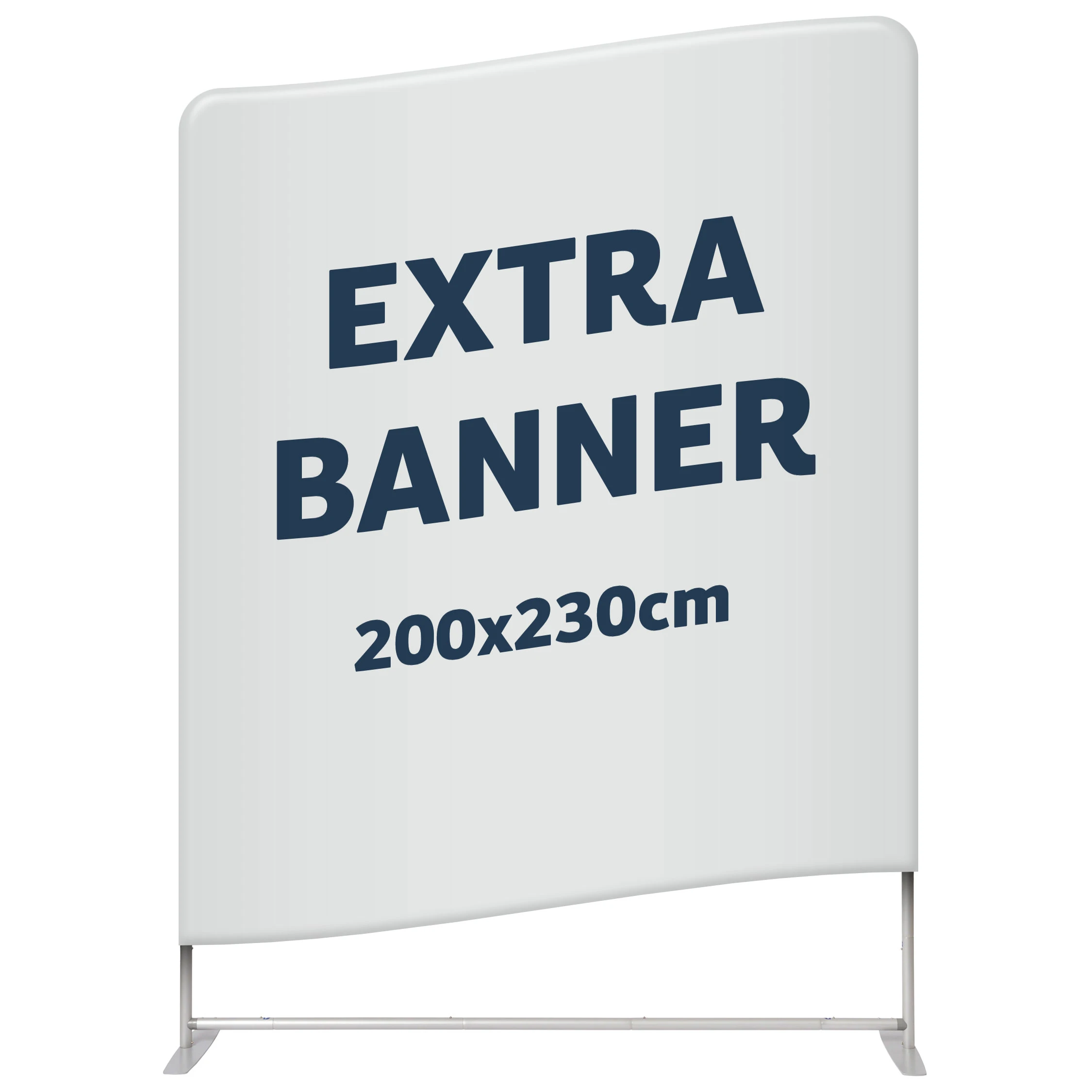 Ekstra banner til Zipper Wall Straight - 200x230 cm - Inkl. print på én side