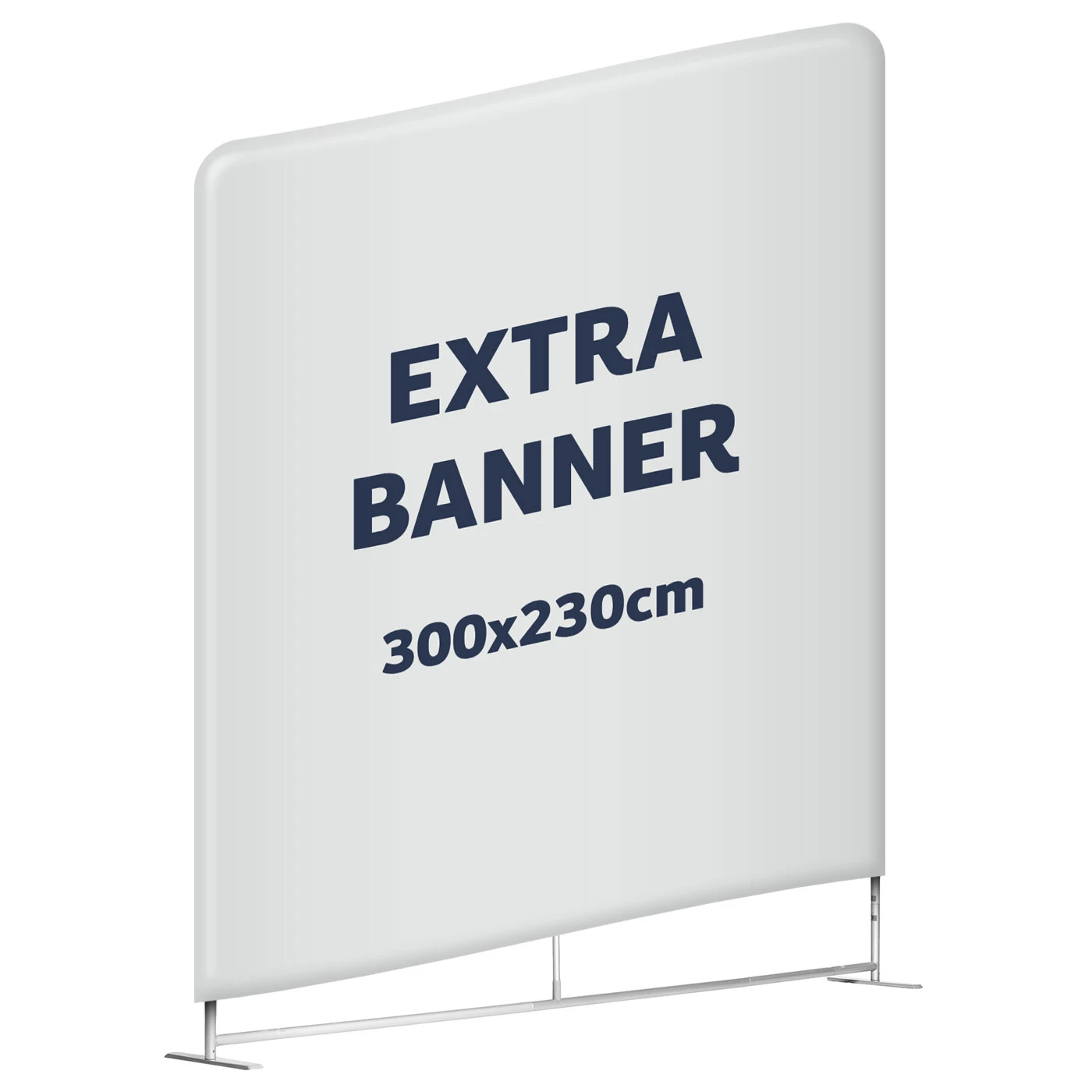 Ekstra banner til Zipper Wall Straight - 300x230 cm - Inkl. print på begge sider