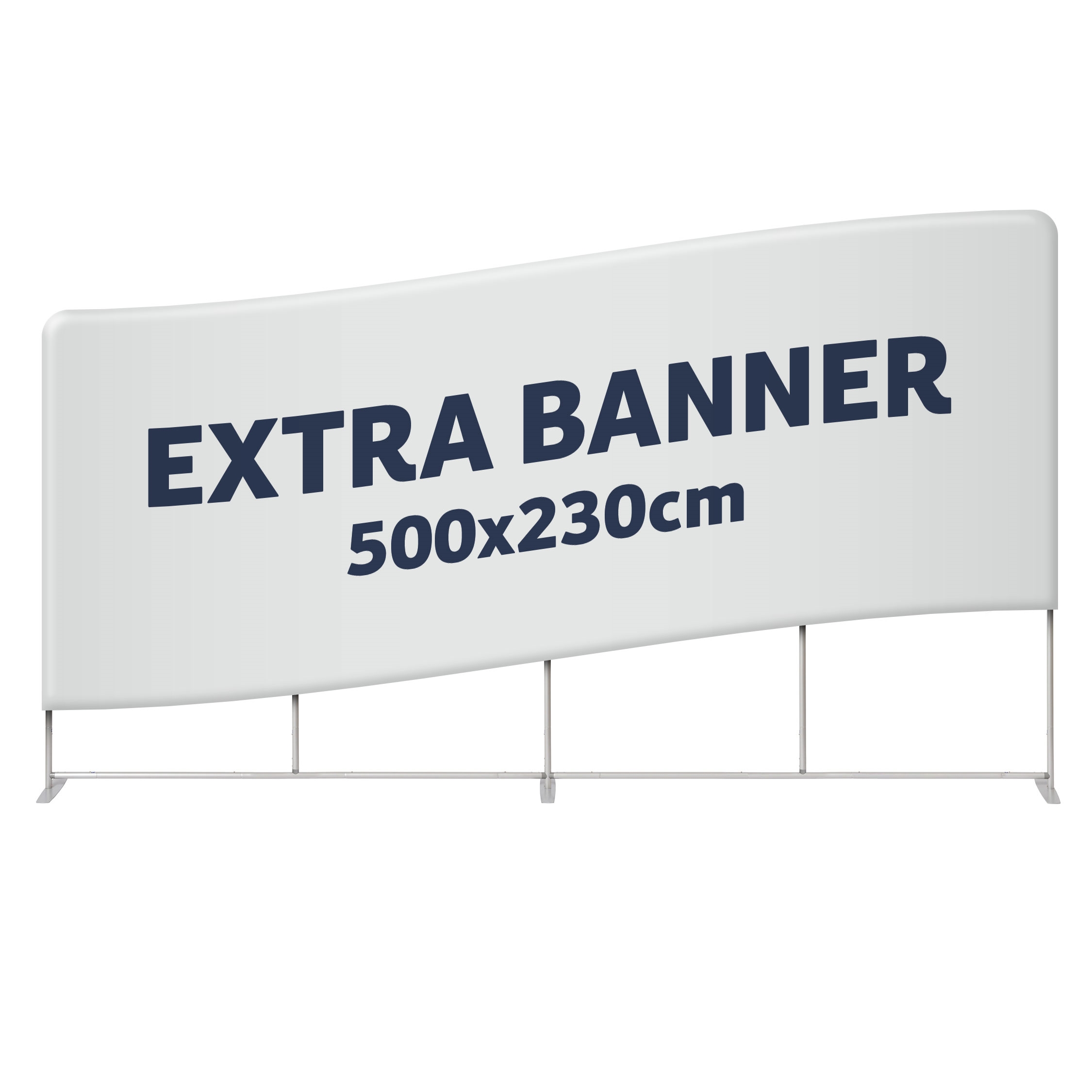 Ekstra banner til Zipper Wall Straight - 500x230 cm - Inkl. print på én side