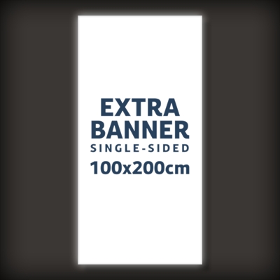 Ekstra banner til BrightBox Single LED Lysvæg - 100x200 cm - Inkl. print
