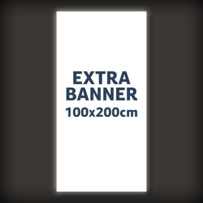 1 stk. Ekstra banner til BrightBox Double LED Lysvæg - 100x200 cm - Inkl. print