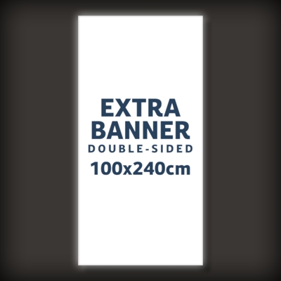 Ekstra banner til BrightBox Double LED Lysvæg - 100x240 cm - Inkl. print
