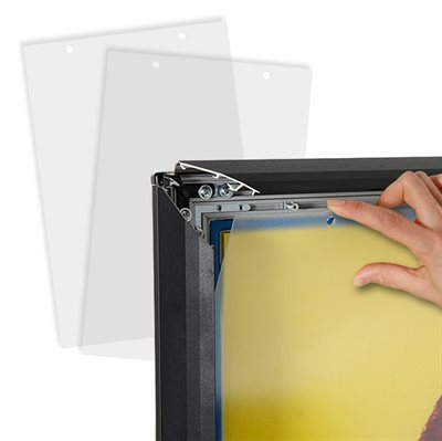 Frontplade til Sort LED Wind-Sign A1 