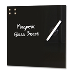 Sort Glastavle magnetisk - 35x35 cm