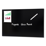Sort Glastavle magnetisk - 90x60 cm