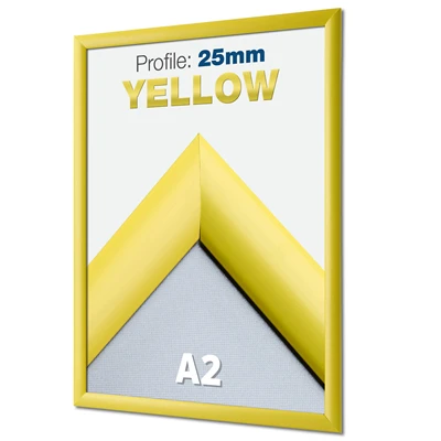 Gul Klikramme med 25mm profil - A2