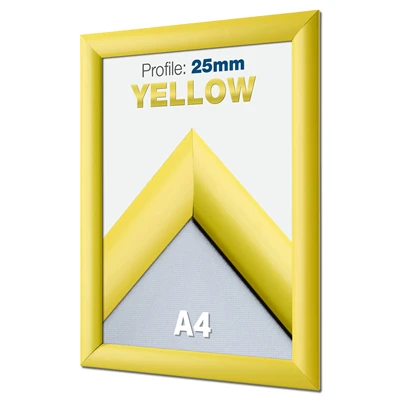Gul Klikramme med 25mm profil - A4
