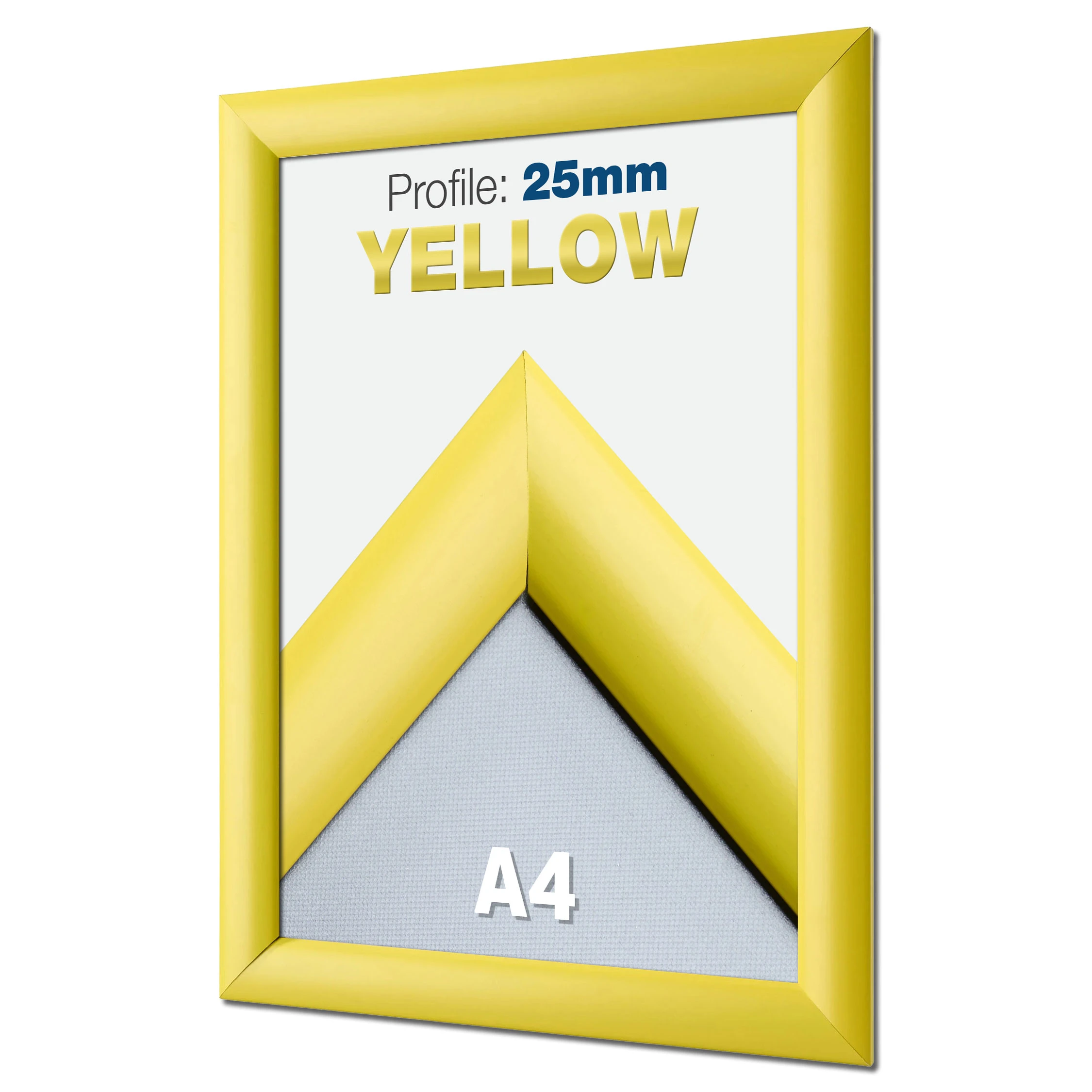 Gul Klikramme med 25mm profil - A4