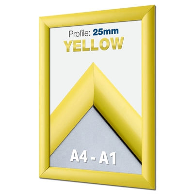 Gule Klikrammer med 25 mm profil